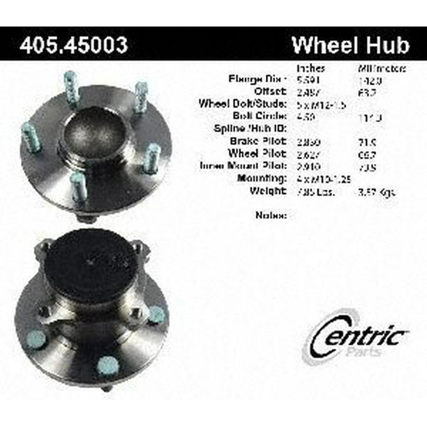 Centric 405.45003E Standard Axle Bearing and Hub Assembly 